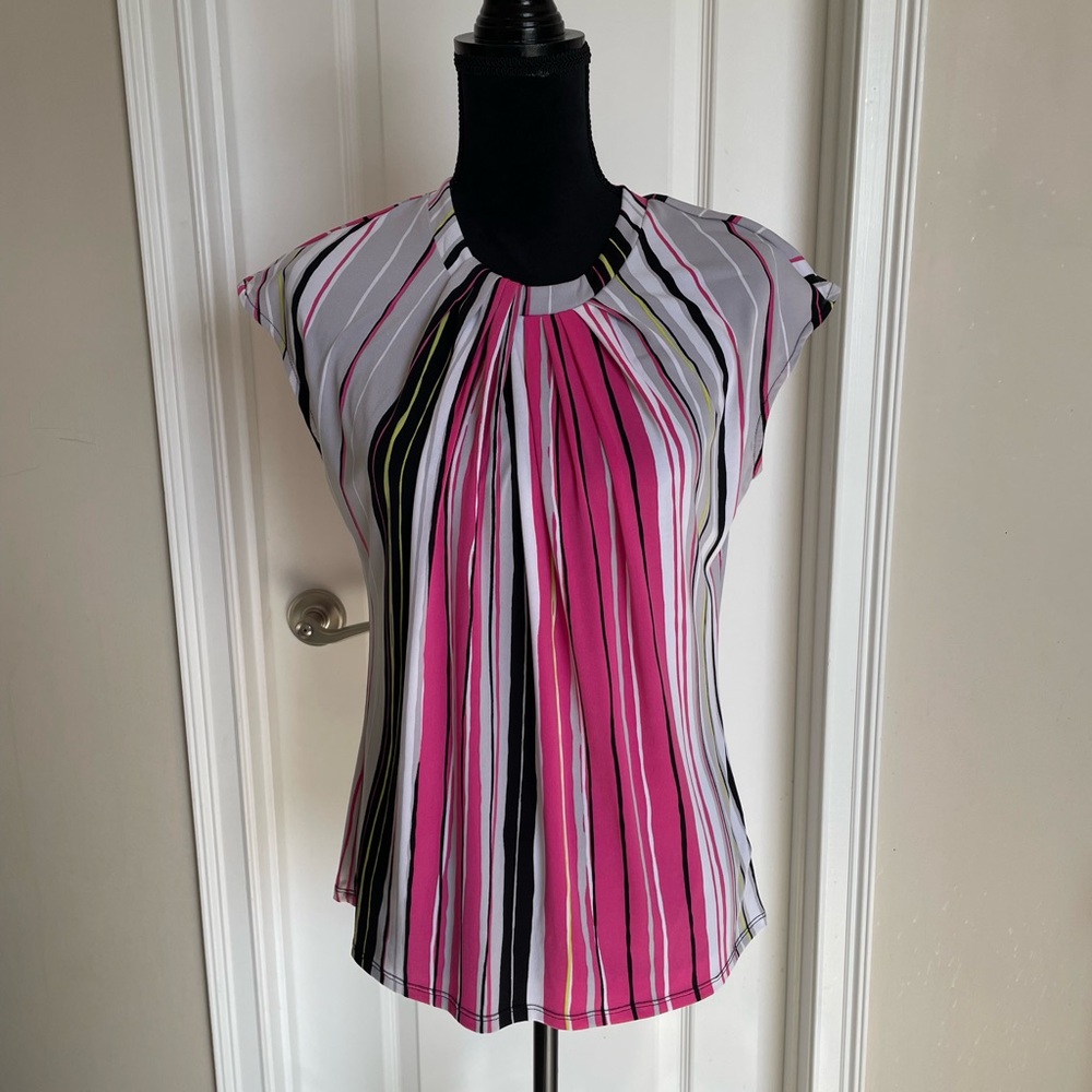 Worthington Multicolor Striped Blouse